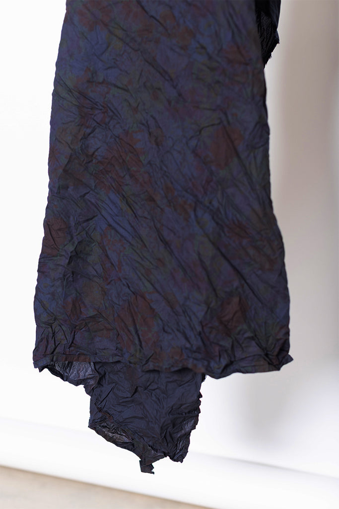 Scialle Shawl Lavato - Indigo Floral
