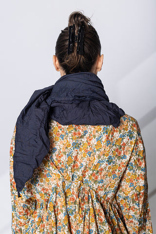 Scialle Shawl Lavato - Indigo Floral