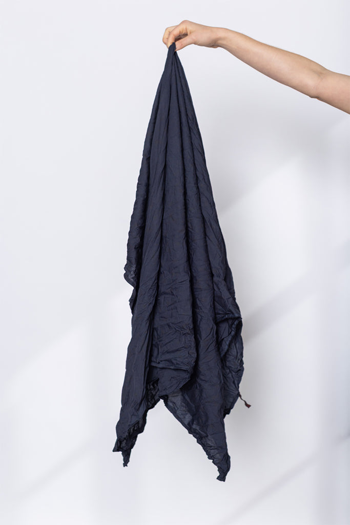 Scialle Shawl Lavato - Indigo Floral