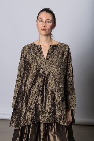 Camicia Shirt Spicchi SN Collo Lavata - Bronze