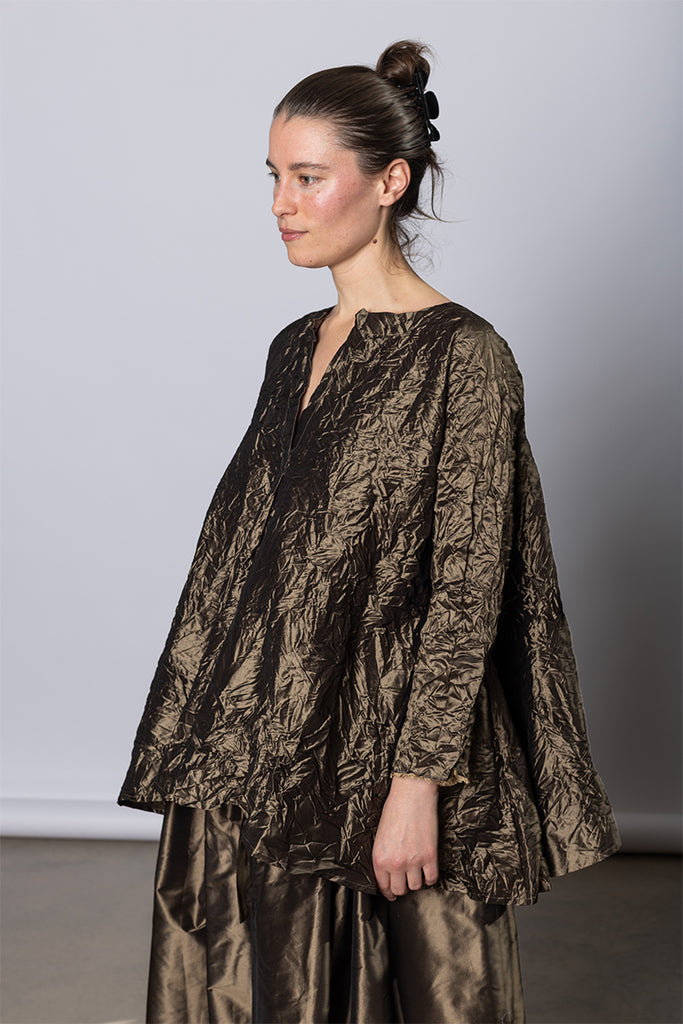 Camicia Shirt Spicchi SN Collo Lavata - Bronze