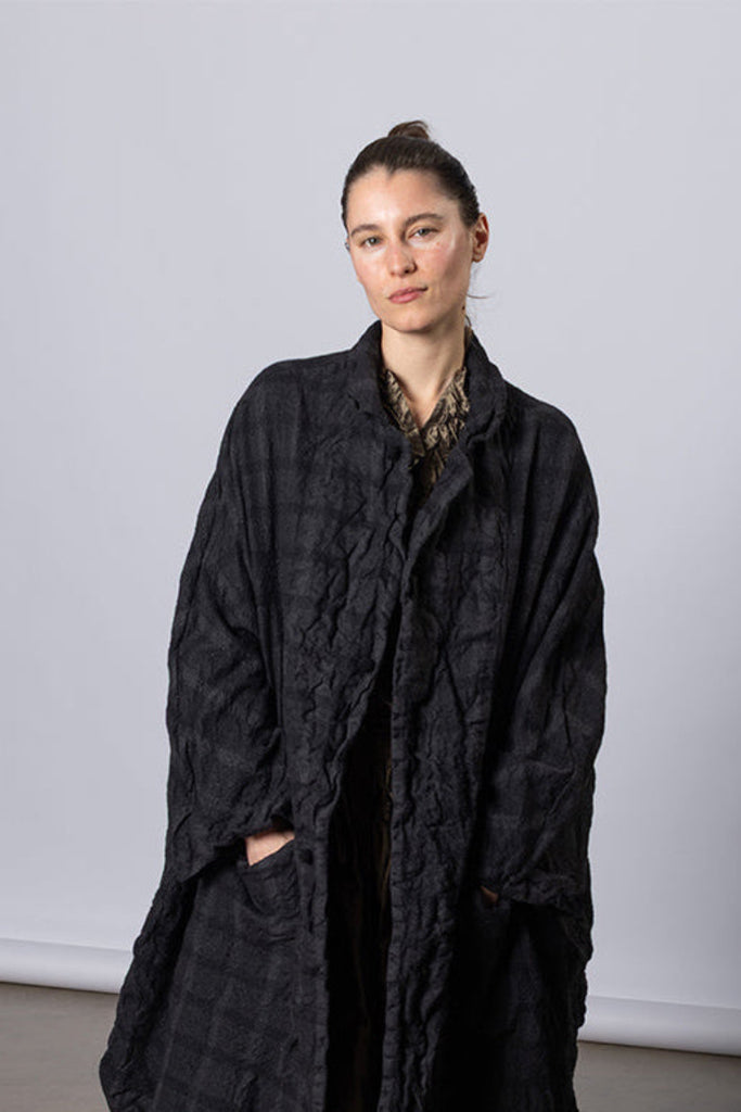 Cappotto Coat Papavero Briciole Lavato - Anthracite Check