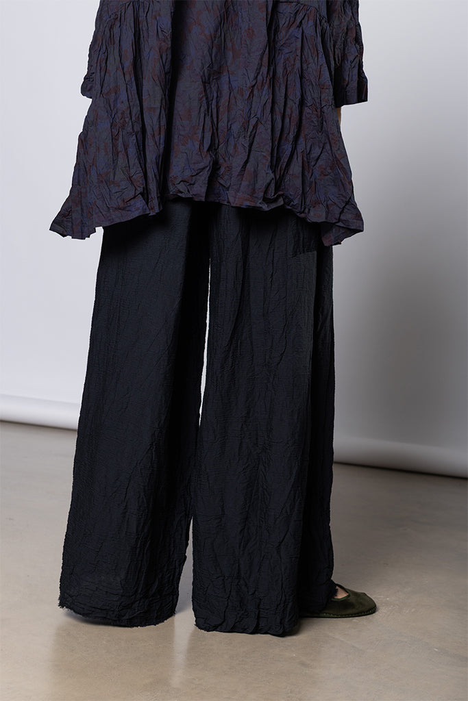 Pantalone Trousers Pigiama Stretto Lavato - Black