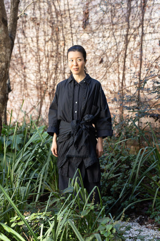 Garment Dyed 7/8th Shirt - Soft Black