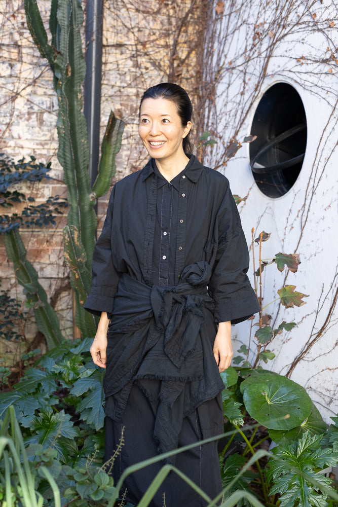 Garment Dyed Sarong - Soft Black
