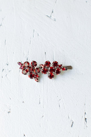 Mini Hellebore Flower Clip - Blood Red
