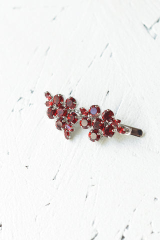 Mini Hellebore Flower Clip - Blood Red