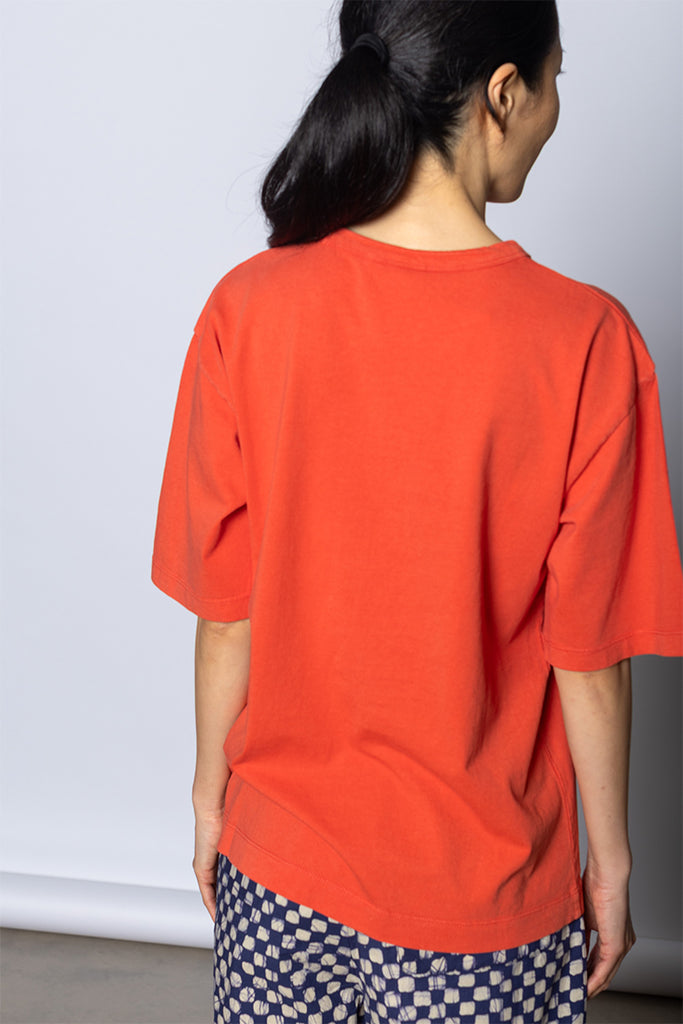 Short Sleeve Cotton Tee - Red Pitaya