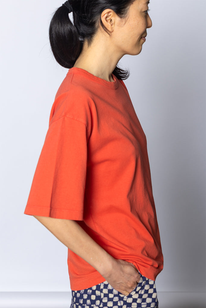 Short Sleeve Cotton Tee - Red Pitaya