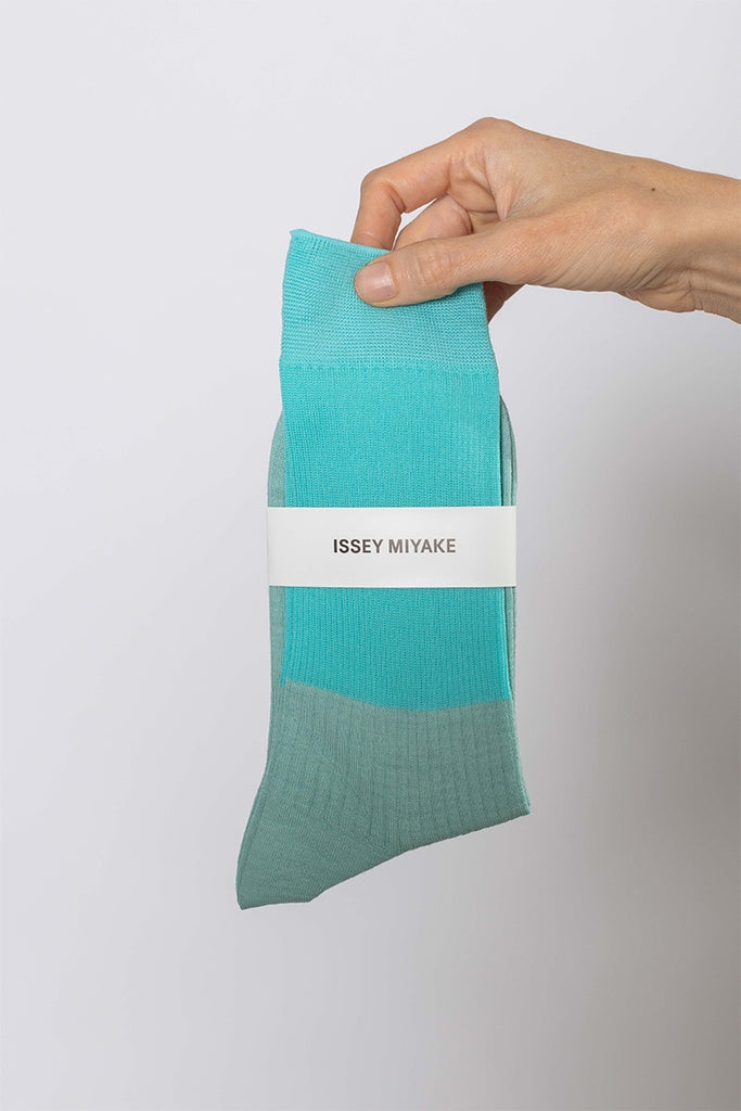 Sheer Rib Socks - Light Blue