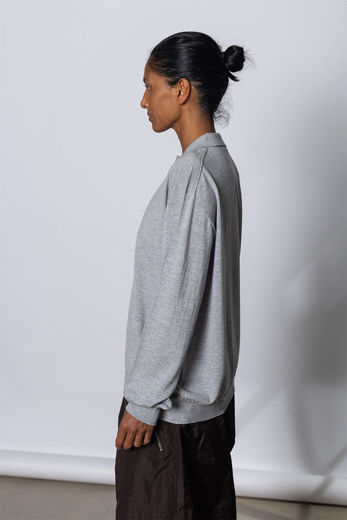 Morse Polo Knit - Silver