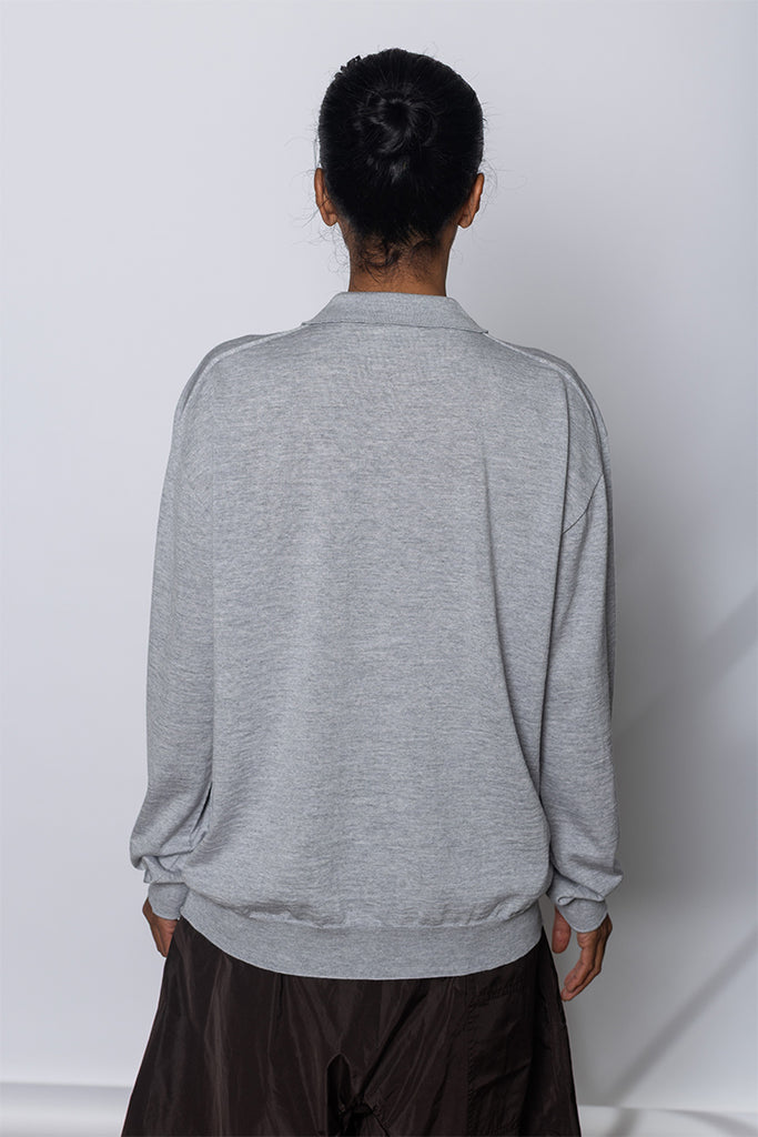 Morse Polo Knit - Silver