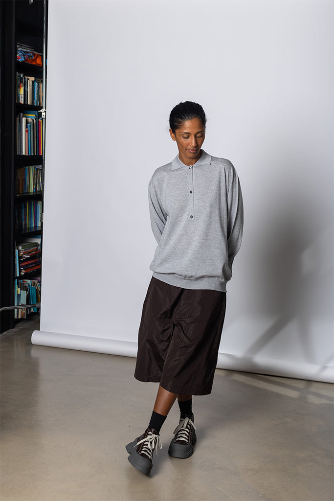 Morse Polo Knit - Silver