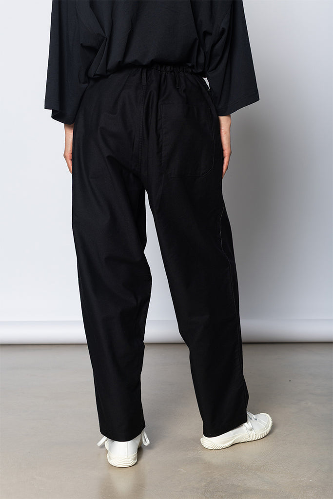 Stitch String Pants - Black