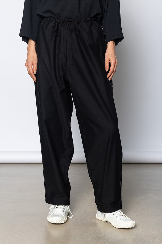 Stitch String Pants - Black