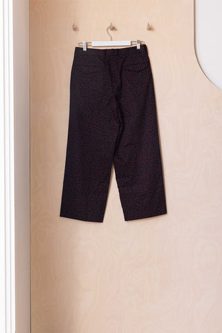 Dries Van Noten Star Printed Pant - Black/Red