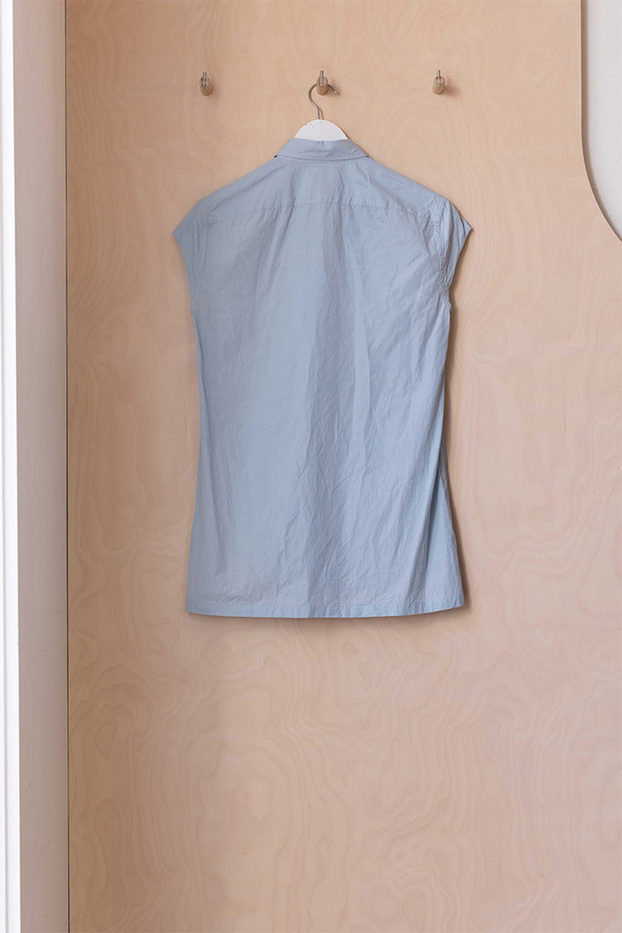 Dries Van Noten Cap Sleeve Blouse - Blue