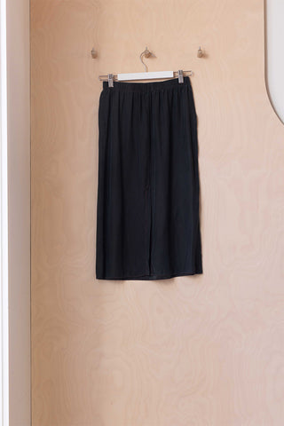 Tartan Garment Dyed Silk Slip Skirt - Khaki
