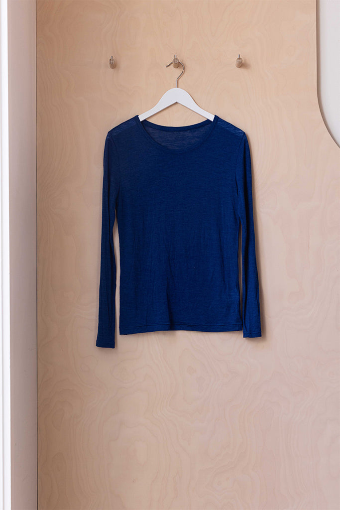 Y's by Yohji Yamamoto Long Sleeve T-Shirt - Blue
