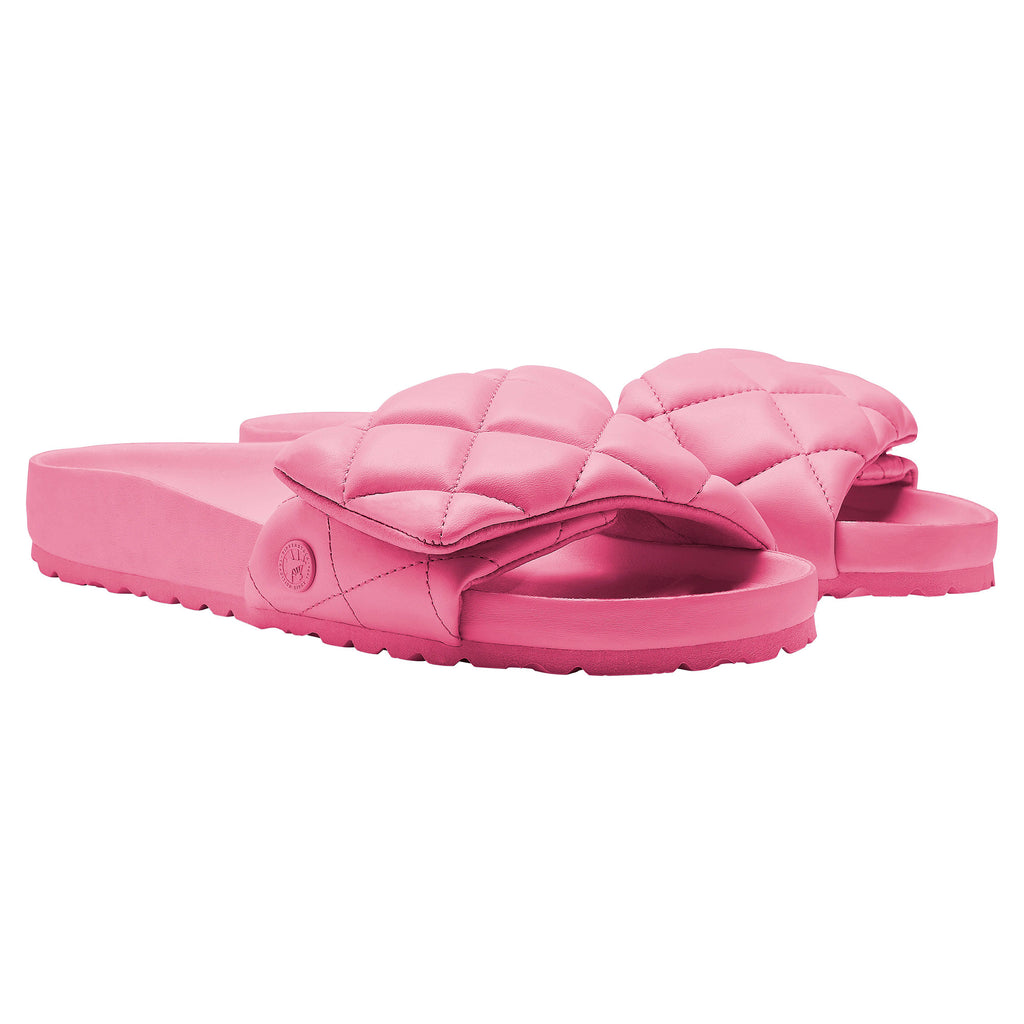 Sylt Padded Leather Sandals - Azalea Pink