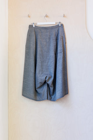 Y's by Yohji Yamamoto Stripe Sarouel Pant - Grey