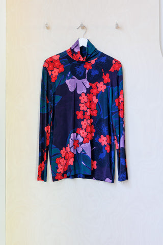 Archives Dries Van Noten Floral Jersey Turtleneck - Multi