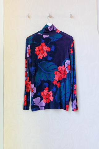 Archives Dries Van Noten Floral Jersey Turtleneck - Multi