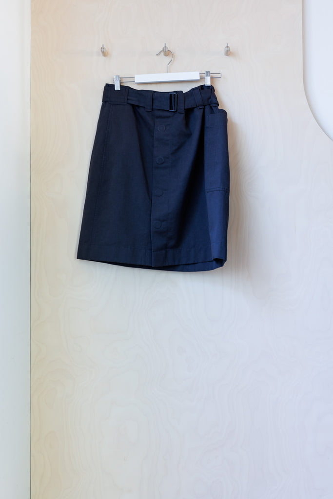 Lemaire Apron Pocket Midi Skirt - Black