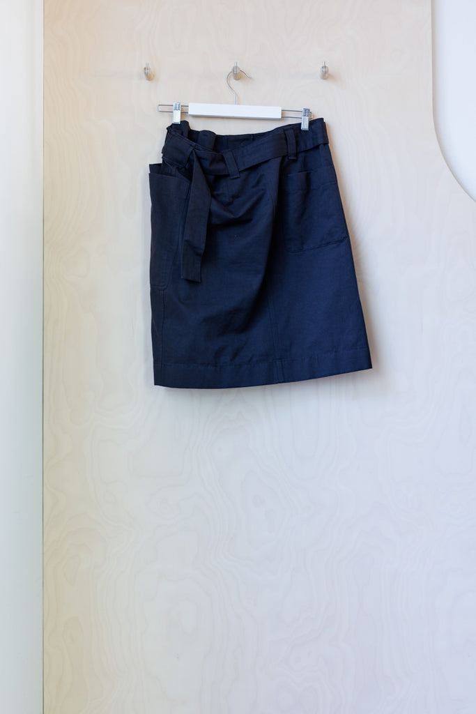 Lemaire Apron Pocket Midi Skirt - Black