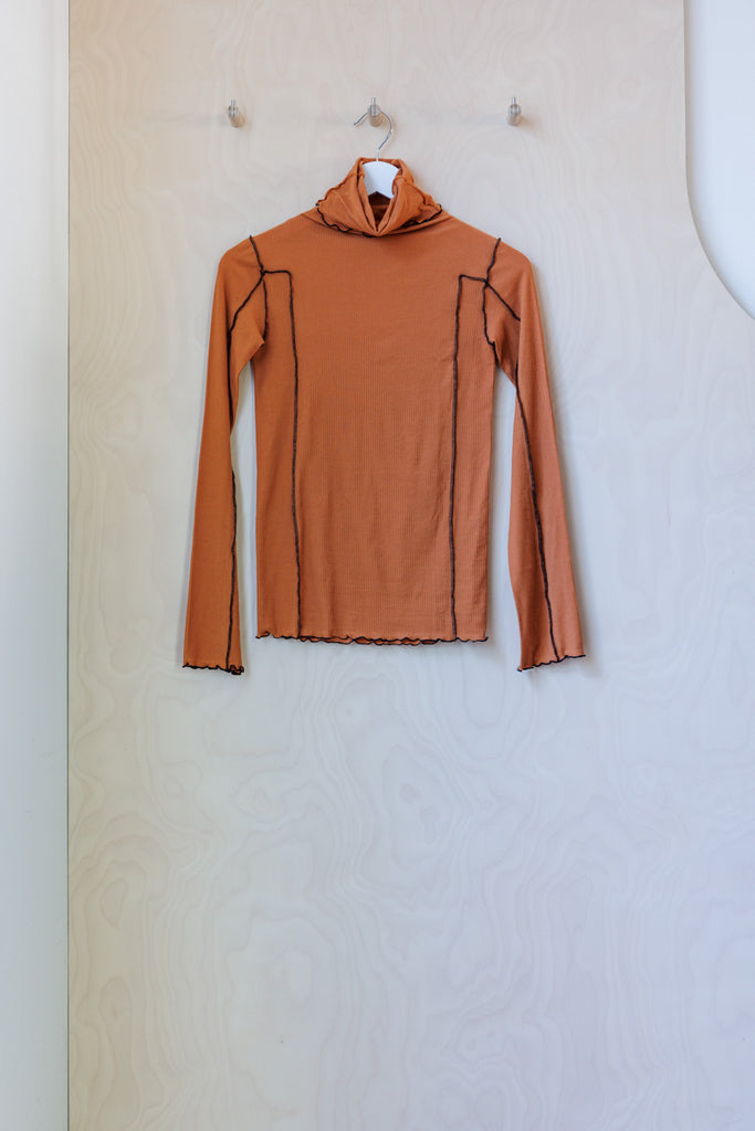 Archives Baserange Omato Turtle Neck Top - Orange