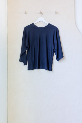 Y's by Yohji Yamamoto Asymmetric Half Sleeve T-Shirt - Black