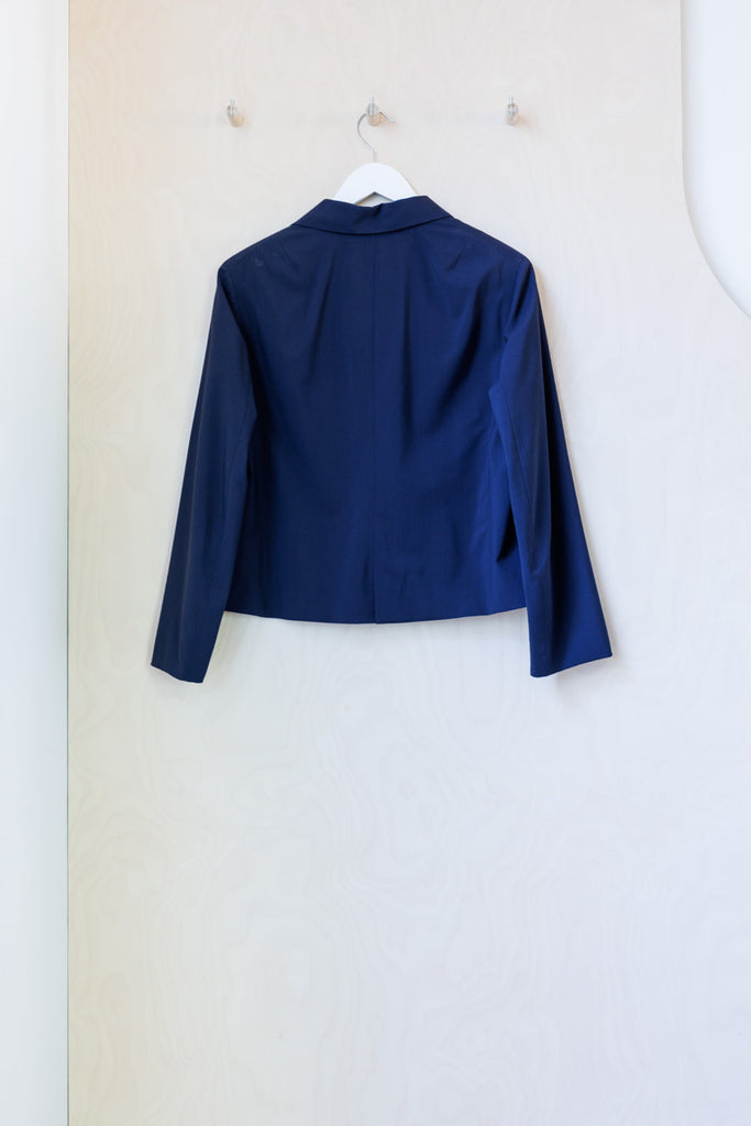 Jil Sander Asymmetric Lapel Jacket - Navy