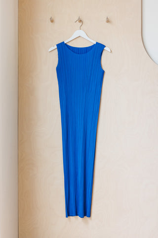 Pleats Please Tank Dress - Blue