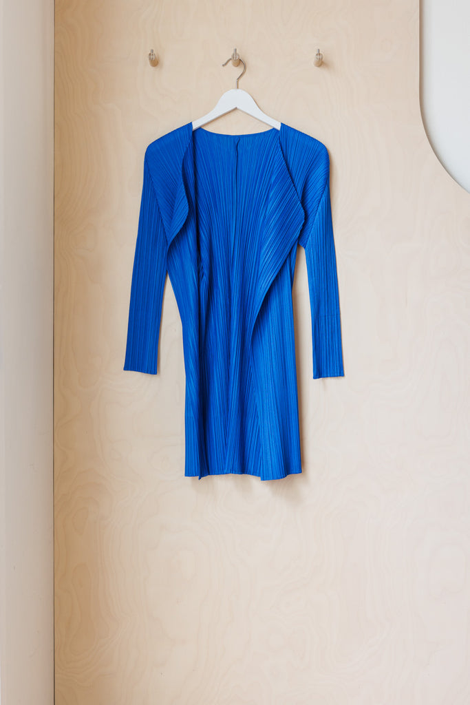 Pleats Please Long Jacket - Blue