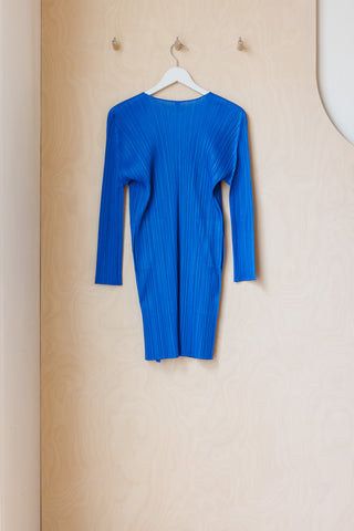 Pleats Please Long Jacket - Blue