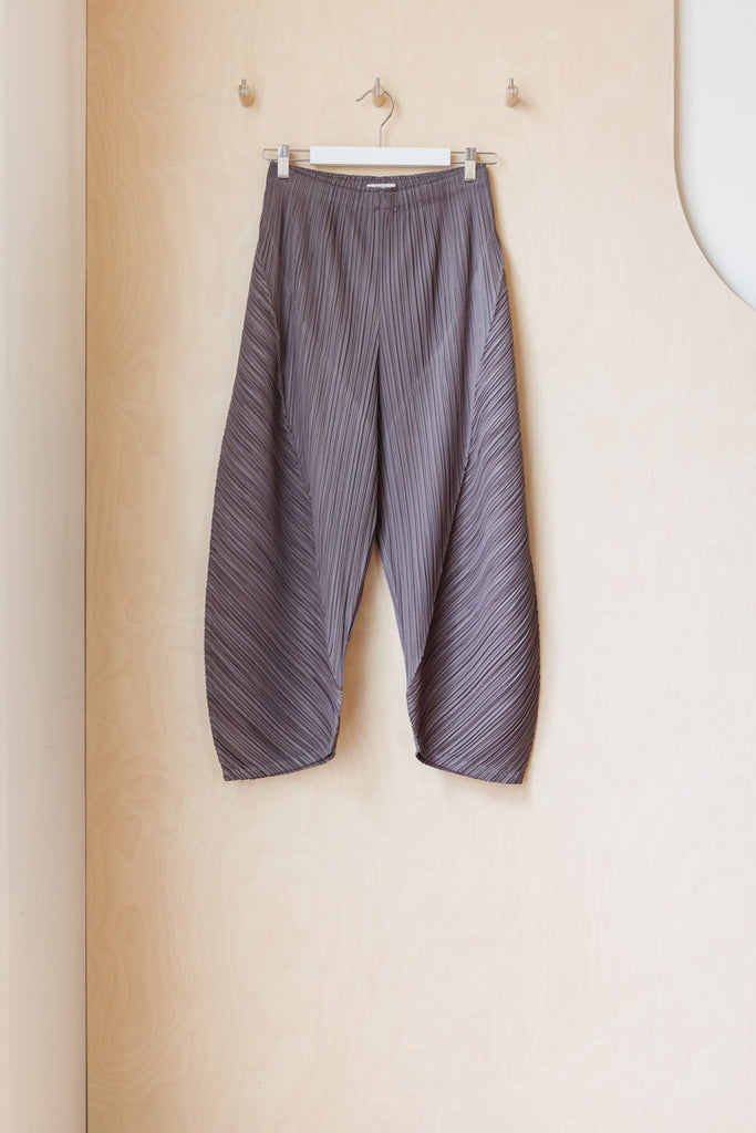 Pleats Please Diagonal Curved Pant - Grey