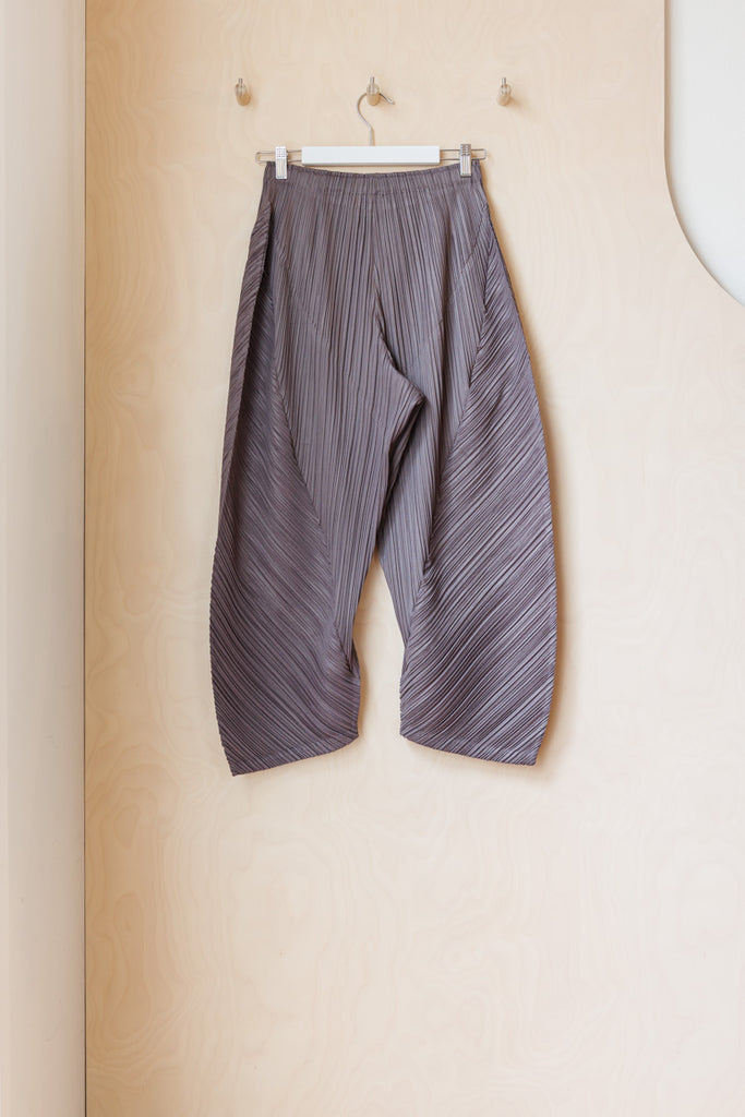 Pleats Please Diagonal Curved Pant - Grey
