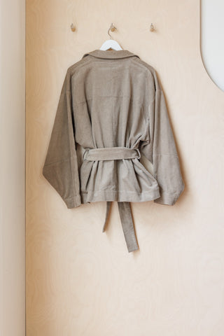 Deiji Studios Cord Housecoat - Stone