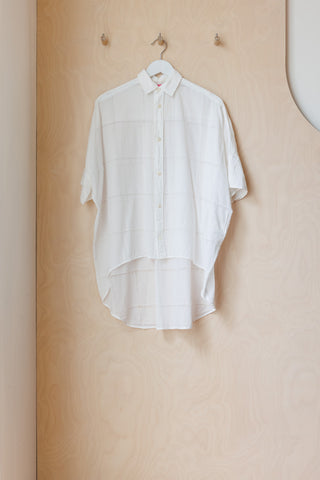 Y's by Yohji Yamamoto Sheer Plaid Shirt - White