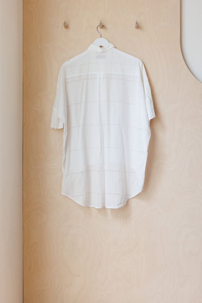 Y's by Yohji Yamamoto Sheer Plaid Shirt - White