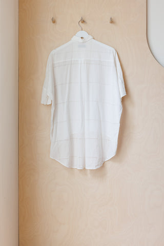Y's by Yohji Yamamoto Sheer Plaid Shirt - White