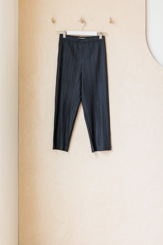 Pleats Please Cropped Straight Pants - Black