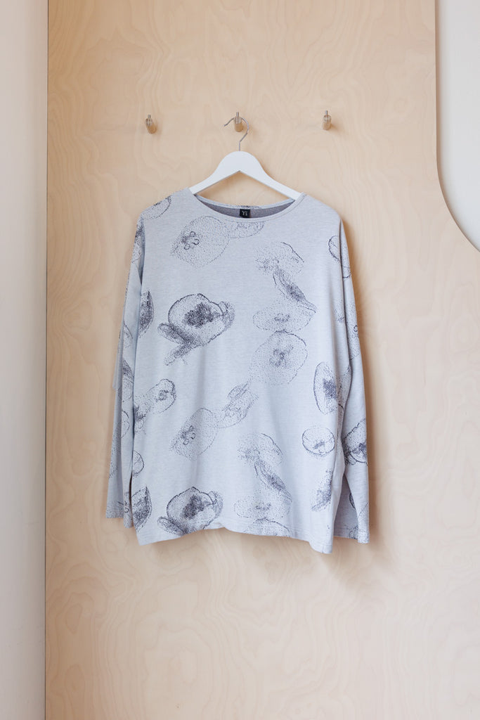 Archives Y's by Yohji Yamamoto Long Sleeve Top - Grey Marle