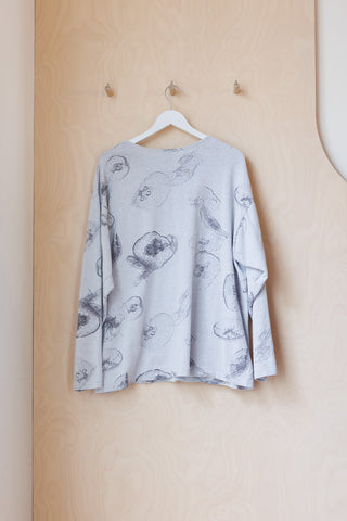 Archives Y's by Yohji Yamamoto Long Sleeve Top - Grey Marle