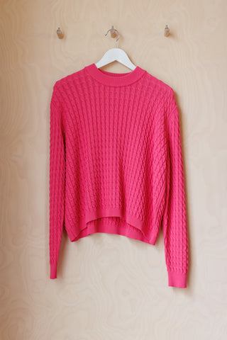 Archives Sara Lanzi Cable Knit Jumper - Pink