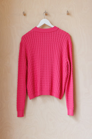 Archives Sara Lanzi Cable Knit Jumper - Pink