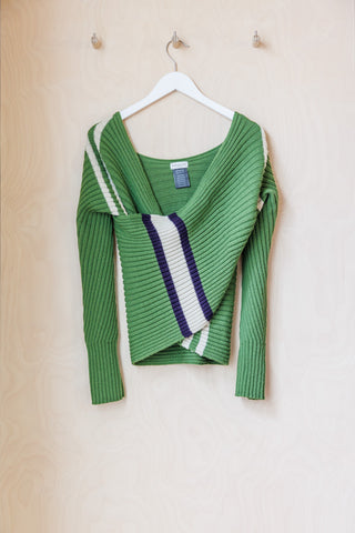 Dries Van Noten Wrap Scarf Sweater - Green