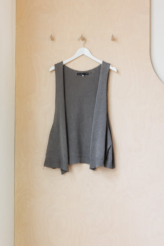 Les Prairies De Paris Open Knit Vest - Grey