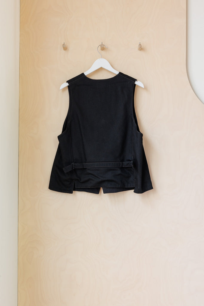 Lemaire Denim Vest - Black