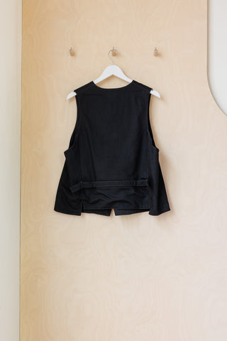 Lemaire Denim Vest - Black